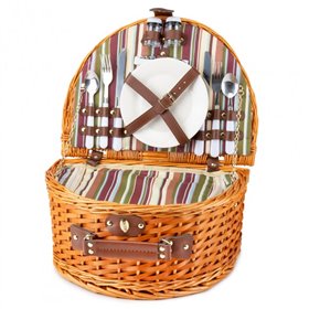 Кошик для пікніка Light House 'Етно' на 4 особи, коричневий (0503-023)
