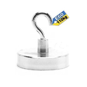 Магніт в корпусі, тримач з гачком Е60 110кг