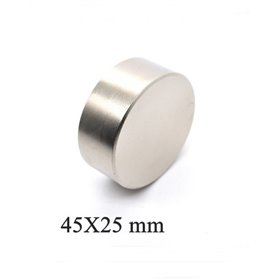 Магніт неодимовий 45х25 намагниченость N42 сила 85 кг