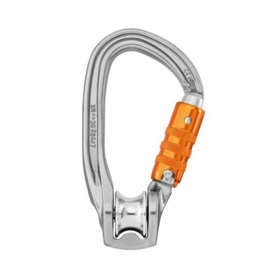 Карабін з роликом Petzl Rollclip Z Triact-Lock grey/orange (P75 TL)