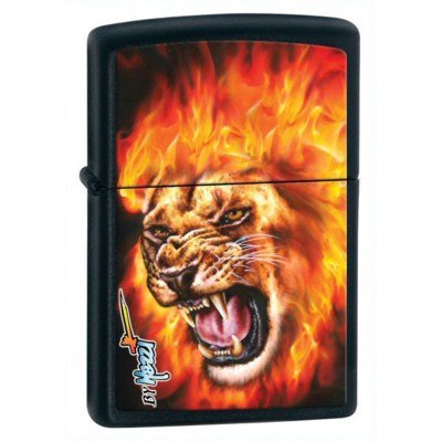 Бензинова запальничка Zippo 28003 FLAMING LION (Палаючий лев).