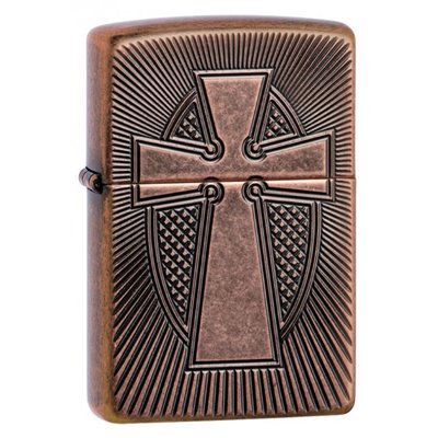 Запальничка Zippo Deep Carve Cross Design Armor 49158