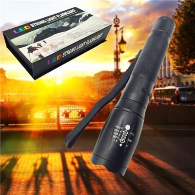 Ручний світлодіодний ліхтар потужний STRONG LIGHT FLASHLIGHT 6061 LED ліхтарик кишеньковий акумуляторний портативний