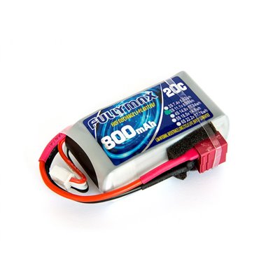 Акумулятор Fullymax 11.1 V 800mAh Li-Po 3S 20C T-plug