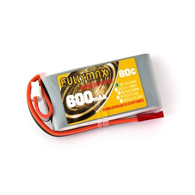 Акумулятор Fullymax 7.4 V 600mAh Li-Po 2S 80C JST