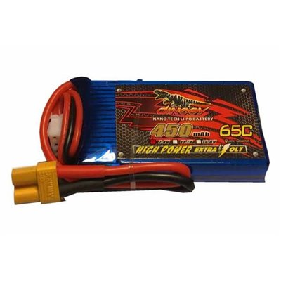 Акумулятор Dinogy Li-Pol 450mAh 7.4 V 2S 65C XT30 53x30x11.5мм