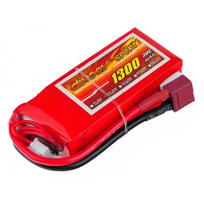 Акумулятор Dinogy Li-Pol 1300mAh 11.1 V 3S 30C 22х35х75мм T-Plug