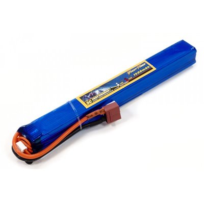 Акумулятор для страйкболу Giant Power (Dinogy) Li-Pol 11.1 V 3S 1500mAh 25C 20х19х167мм T-Plug