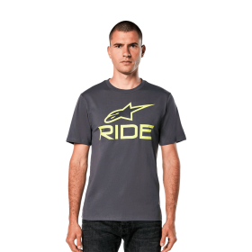 Футболка Alpinestars RIDE 4.0 CSF TEE CHARC/LIME/BLK, S