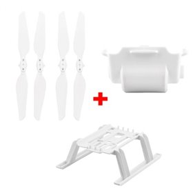 Набір лопатей (4 шт) + захист для камери + шасі на дрон Xiaomi Fimi X8 SE Білі (sv0758)