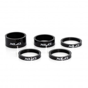Проставочні кільця XLC AS-A02, 1 1/8 (3x5, 1x10, 1x15), карбон, 5шт.