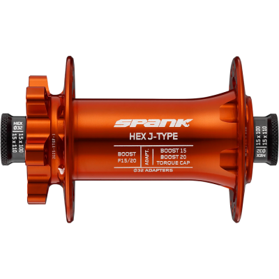 Втулка передня SPANK HEX J-TYPE Boost F15/20, Orange