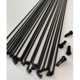 Комплект спиць з ніппелями SPANK 359 27.5 J-Hook 2.2/1.8/2.0, 273mm 17pcs / 270mm 17pcs, 34pcs Black