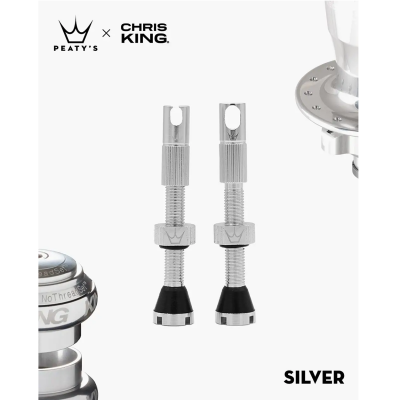 Ніпелі Peaty's x Chris King Tubeless Valves, 42mm, Silver