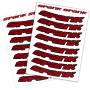Набір наклейок на обода SPANK Decal kit, Red