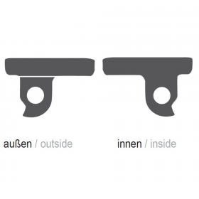 Гак на раму Ghost GRH-11, чорний