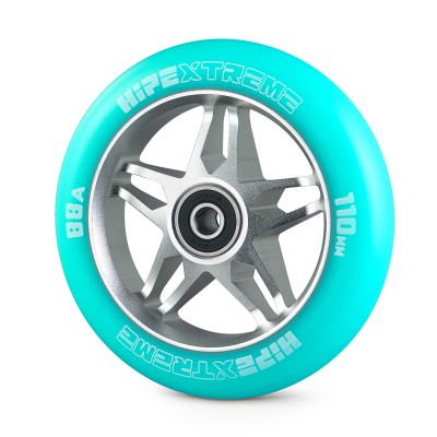 Колесо для трюкового самокату Hipe H3 110мм, Silver/Mint PU