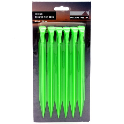 Комплект кілочків High Peak Glow in the Dark ABS Peg 20 см 6 шт Luminous Green (929003)