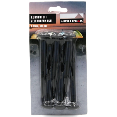 Комплект кілочків High Peak ABS Mushroom Peg 13 см 6 шт Black (929001)