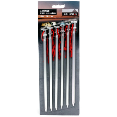 Комплект кілочків High Peak Alloy Rock Peg 23 см 6 шт Silver (929000)