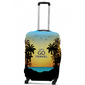 Чохол для валізи Coverbag Lets Go L різнобарвний