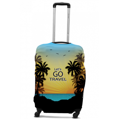 Чохол для валізи Coverbag Lets Go L різнобарвний