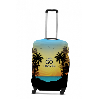 Чохол для валізи Coverbag Lets Go M різнобарвний