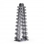 Стійка з 10-ма парами хромованих гантелей Gym80 Basic Dumbell Set 1-10kg in pairs with Rack
