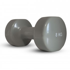 Гантель вінилова Stein 8 кг/ шт / сіра