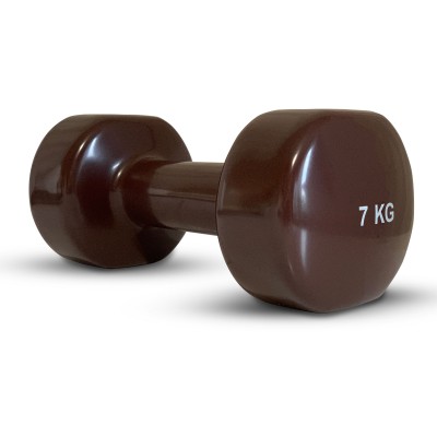 Гантель вінилова Stein 7 кг/ шт / коричнева