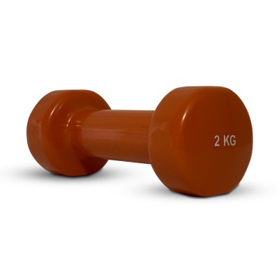 Гантель вінілова Stein 2 кг/ шт/ коричнева