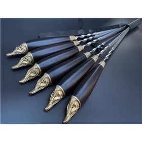 Шампури Щуки в шкіряному сагайдаку 6шт