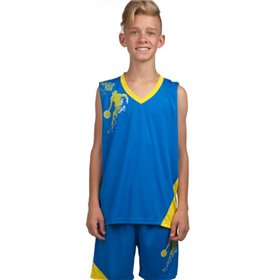 Форма баскетбольна дитяча Pace LD-8081T Lingo 145-155см Блакитно-жовтий (57506032)