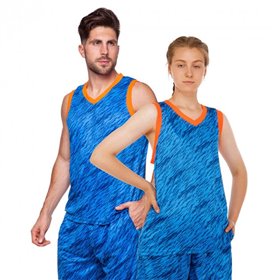 Форма баскетбольна Camo LD-8003 Lingo 4XL Блакитно-жовтогарячий (57506035)