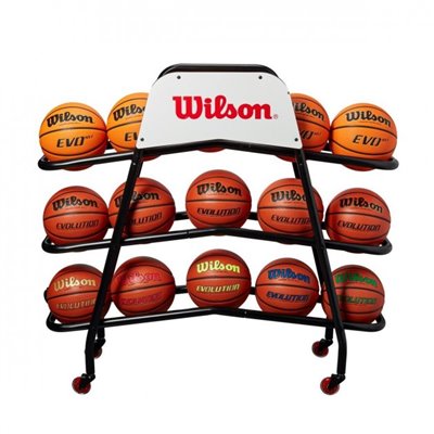 Стійка на 15 м'ячів Wilson Deluxe Basketball Cart(WTB181800) MISC