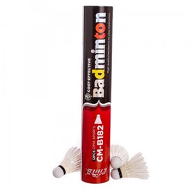 Волани для бадмінтону пір'яні CIMA (12шт) в тубі CM-B182 Red (PS02219)