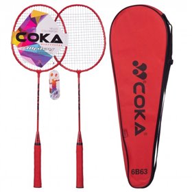 Набір для бадмінтону в чохлі COKA 6B63 червоний