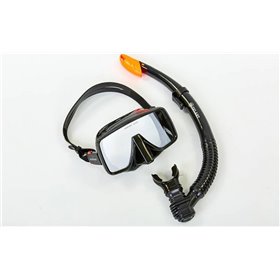 Набір для плавання маска з трубкою Zelart M109-SN50 чорний