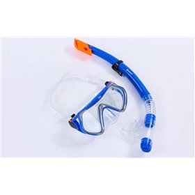 Набір для плавання маска з трубкою Zelart M166-SN52 синій
