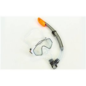 Набір для плавання маска з трубкою Zelart M153-SN124 сірий