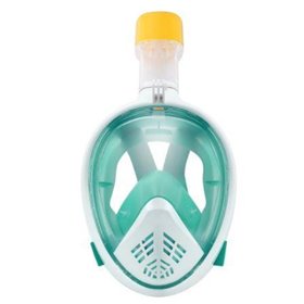 Маска для плавання панорамний з трубкою 5460 бірюзова, L-XL