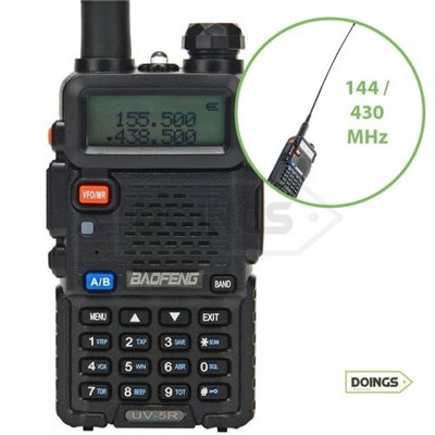 Рація Baofeng UV-5R Black ZS + антена NA-771 (144/430 MHz) у подарунок!