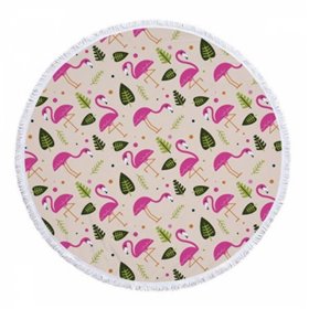 Пляжний Килимок Фламінго і Листя