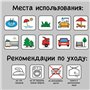 Килимок маленький для відпочинку всюди PIDSTYLAI з прошарком 33х46 см джунглі