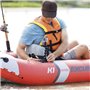 Одномісна надувна байдарка Intex 68303 Excursion Pro K1 Kayak Red + Алюмінієві весла та ручний насос 305 x 91 x 46 см