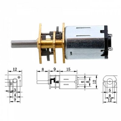 Мотор редуктор мікро моторчик 12GAN20 30об / хв 6В