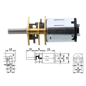 Мотор редуктор мікро моторчик Gapotgroup 12GAN20 200об/хв 6В