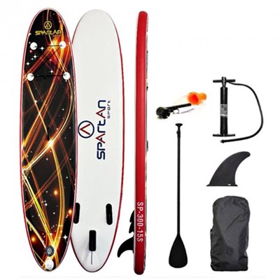 Веслярна дошка SUP з веслом та аксесуарами Spartan SUP 10' Коричнево-червона