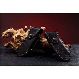 Шкіряний чохол ручної роботи для ножа, Laguiole 'Pocket' - 10,5 см, Чорний (ET9)