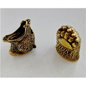 Комплект бронзовий для ножа, гарда та тильник 'Гризлі лапа'